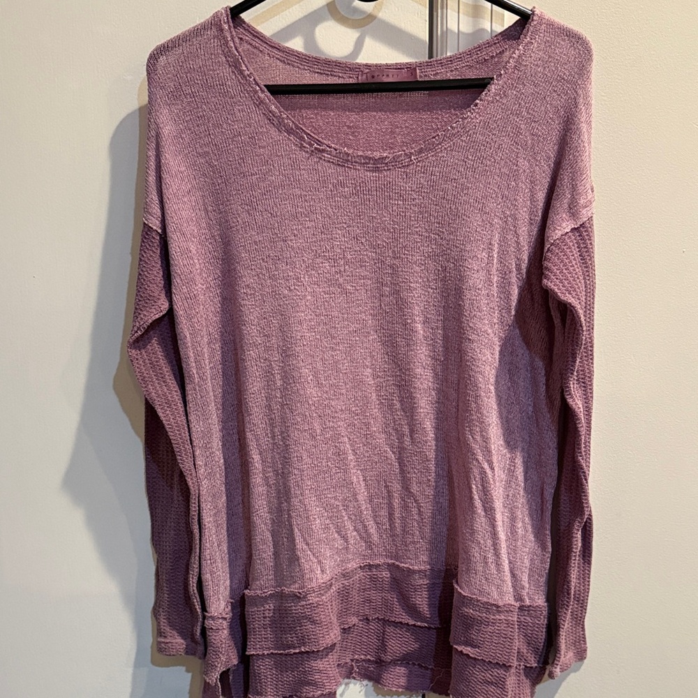 Purple Long Sleeve Knit Top.size small